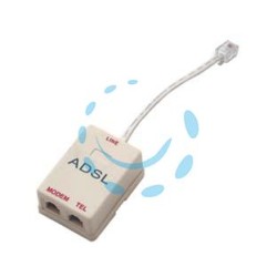 COMMUTATORE TELEFONICO 2 USCITE PLUG 6/2C PER LINEA ADSL 