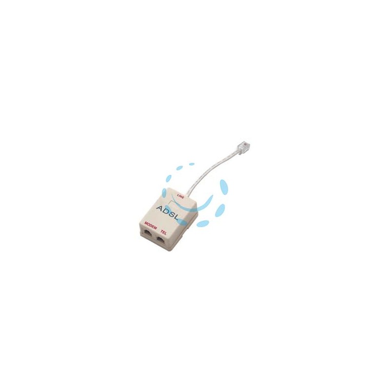 COMMUTATORE TELEFONICO 2 USCITE PLUG 6/2C PER LINEA ADSL 