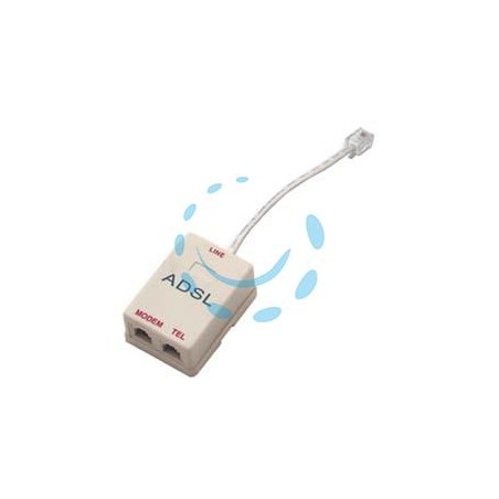 COMMUTATORE TELEFONICO 2 USCITE PLUG 6/2C PER LINEA ADSL 