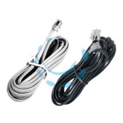 CAVO LINEARE TELEFONICO PLUG 6/4 - mt.3 colore nero 21281