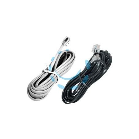 CAVO LINEARE TELEFONICO PLUG 6/4 - mt.3 colore nero 21281
