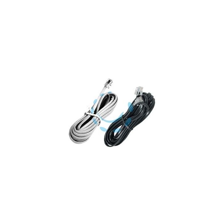 CAVO LINEARE TELEFONICO PLUG 6/4 - mt.3 colore nero 21281