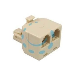 ADATTATORE DA SPINA MODULARE 6/4 A 2 PRESE MODULARI 6/4 