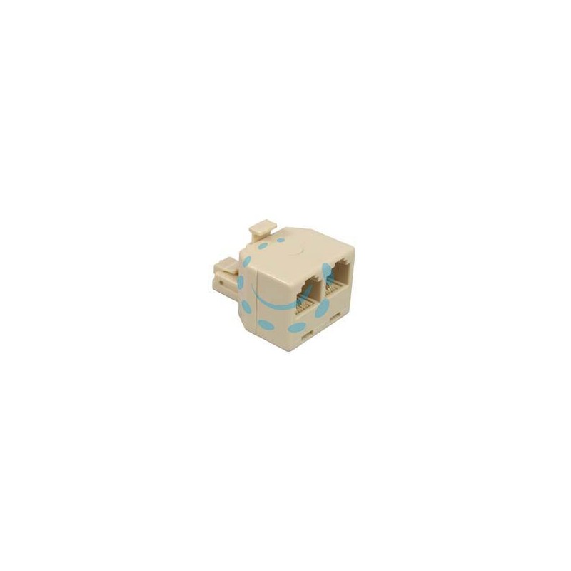 ADATTATORE DA SPINA MODULARE 6/4 A 2 PRESE MODULARI 6/4 