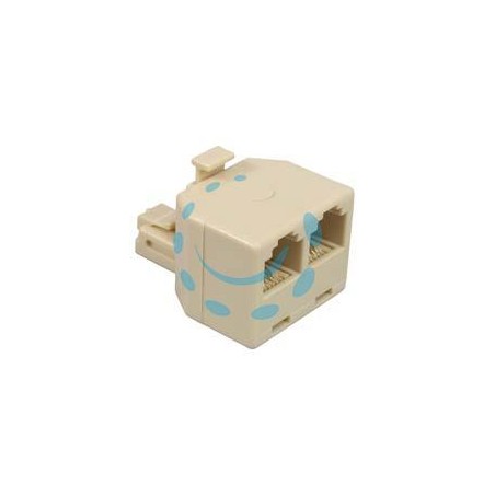 ADATTATORE DA SPINA MODULARE 6/4 A 2 PRESE MODULARI 6/4 