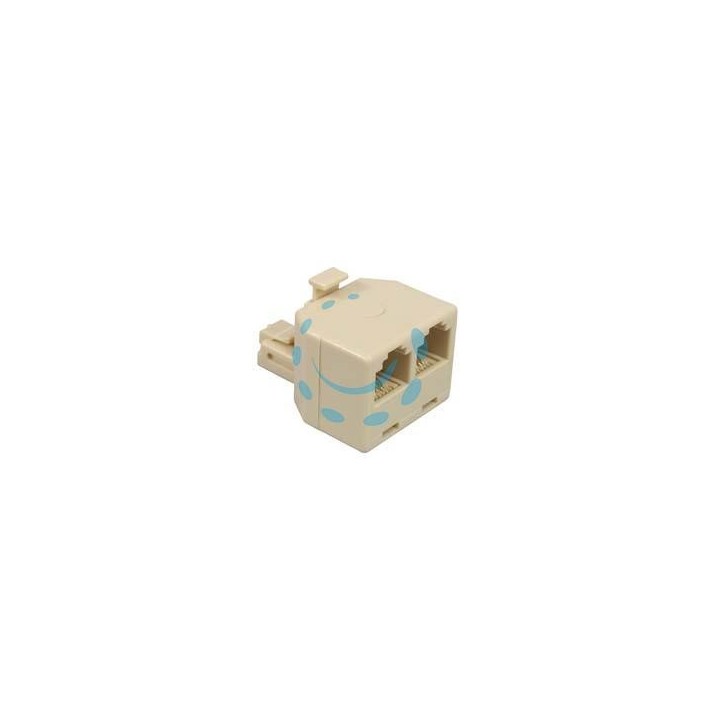 ADATTATORE DA SPINA MODULARE 6/4 A 2 PRESE MODULARI 6/4 