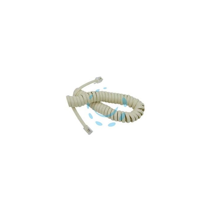 PROLUNGA ESTENSIBILE TELEFONICA PLUG 4/4 - mt.2 colore avorio