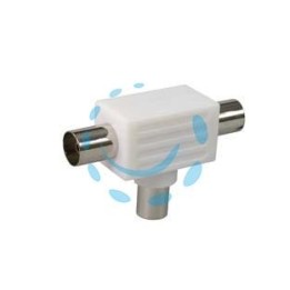 ADATTATORE TV COASSIALE - 1 spina + 2 prese mm.9,5