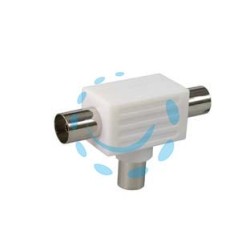 ADATTATORE TV COASSIALE - 1 spina + 2 prese mm.9,5