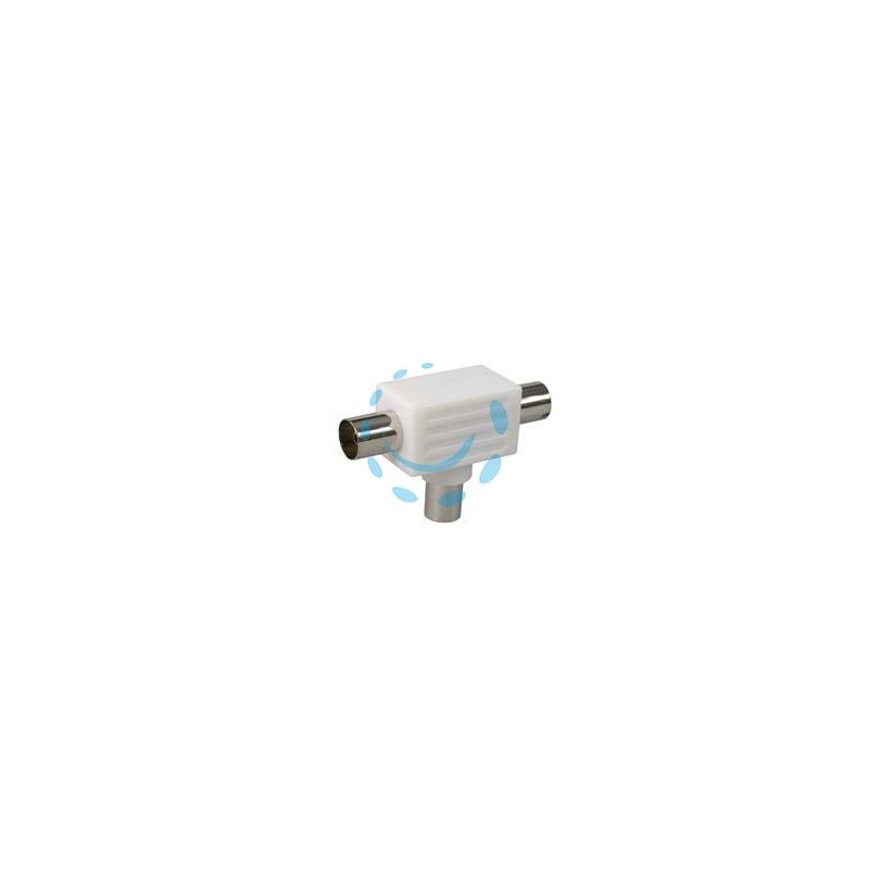 ADATTATORE TV COASSIALE - 1 spina + 2 prese mm.9,5