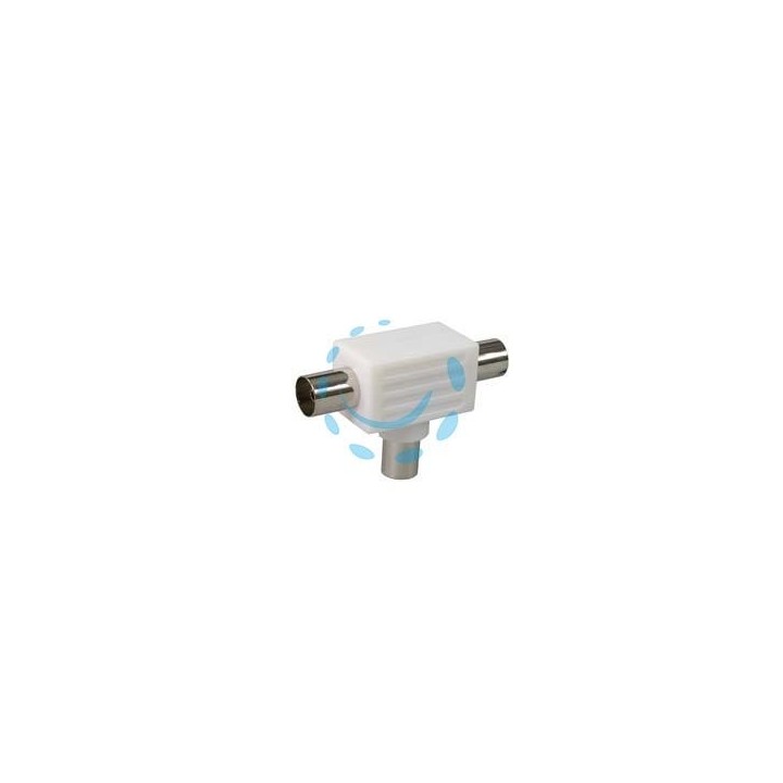ADATTATORE TV COASSIALE - 1 spina + 2 prese mm.9,5