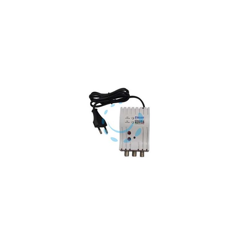 AMPLIFICATORE REGOLABILE RETRO TV UHF+VHF 25dB - 2 out attacco F