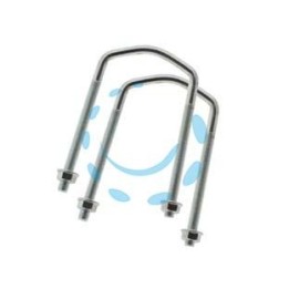 KIT FISSAGGIO PALO TV PER SUPPORTI PARABOLA - mm.75x85h. - dado ø mm.13
