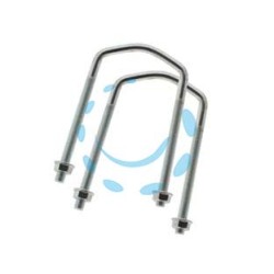 KIT FISSAGGIO PALO TV PER SUPPORTI PARABOLA - mm.75x85h. - dado ø mm.13