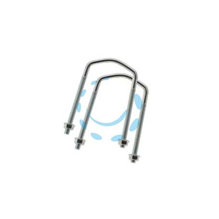 KIT FISSAGGIO PALO TV PER SUPPORTI PARABOLA - mm.75x85h. - dado ø mm.13