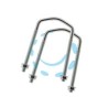 KIT FISSAGGIO PALO TV PER SUPPORTI PARABOLA - mm.75x85h. - dado ø mm.13