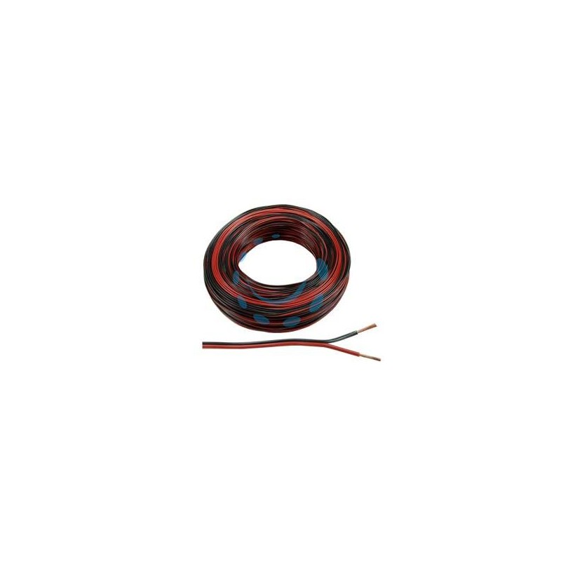 CAVO ELETTRICO BIPOLARE PIATTINA PER ALTOPARLANTI ROSSO/NERO - 2x mmq.1
