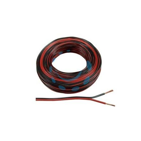 CAVO ELETTRICO BIPOLARE PIATTINA PER ALTOPARLANTI ROSSO/NERO - 2x mmq.1