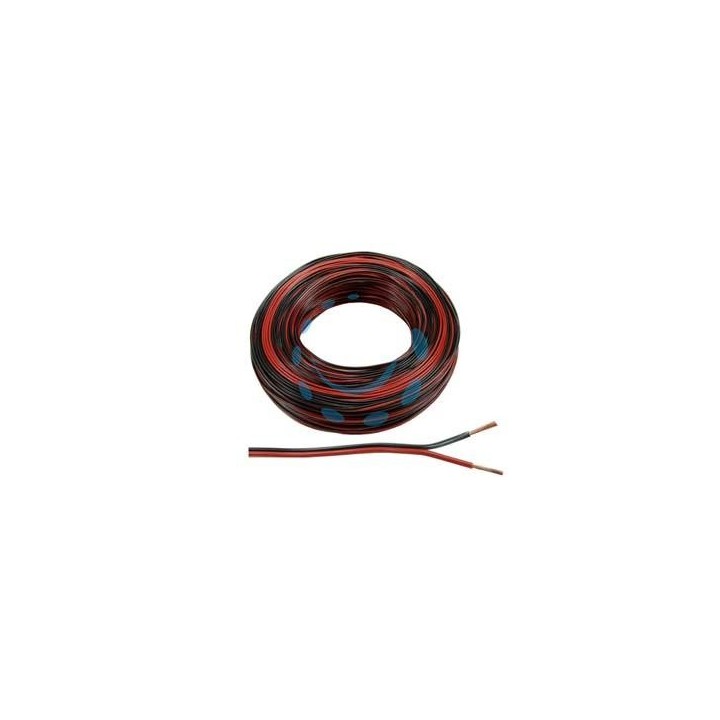 CAVO ELETTRICO BIPOLARE PIATTINA PER ALTOPARLANTI ROSSO/NERO - 2x mmq.1