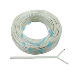 CAVO ELETTRICO BIPOLARE PIATTINA COSTA STRETTA BIANCO - 2x mmq.0,50 colore bianco