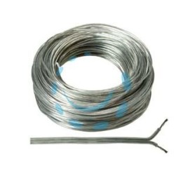 CAVO ELETTRICO BIPOLARE PIATTINA COSTA STRETTA ARGENTO - 2x mmq.0,50 colore argento