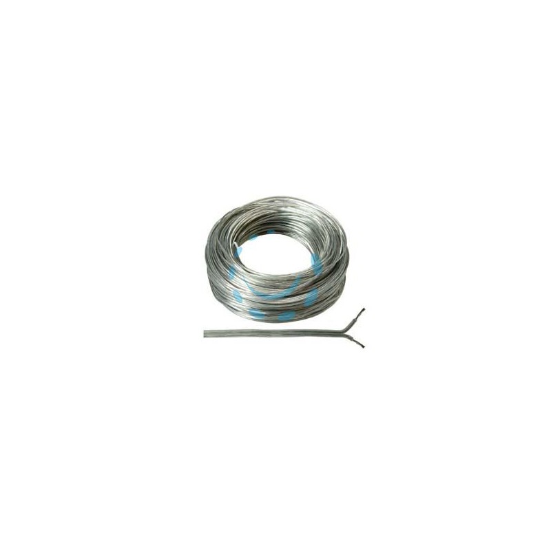 CAVO ELETTRICO BIPOLARE PIATTINA COSTA STRETTA ARGENTO - 2x mmq.0,50 colore argento