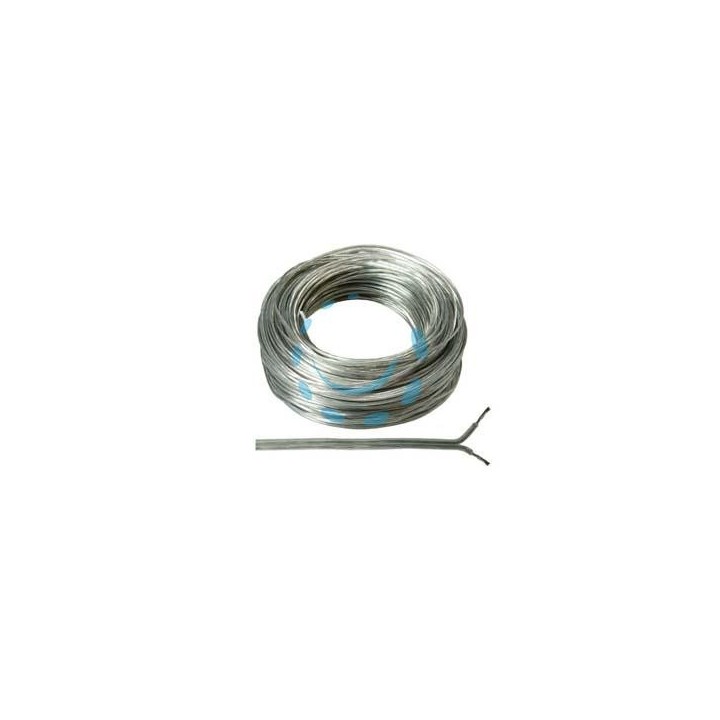 CAVO ELETTRICO BIPOLARE PIATTINA COSTA STRETTA ARGENTO - 2x mmq.0,50 colore argento
