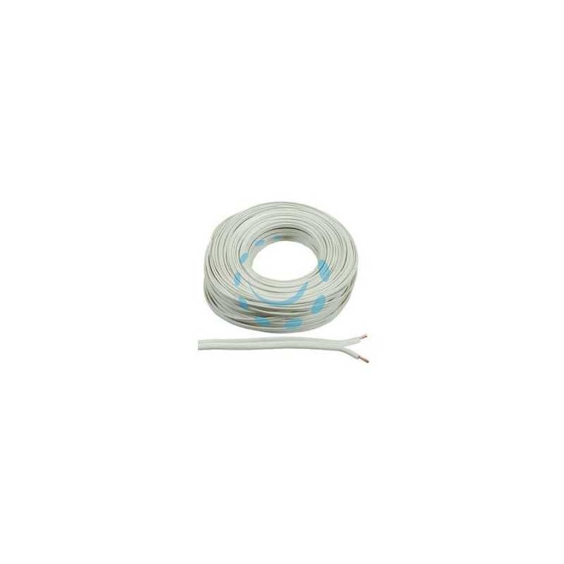 CAVO ELETTRICO BIPOLARE PIATTINA COSTA LARGA BIANCO - 2x mmq.1 colore bianco