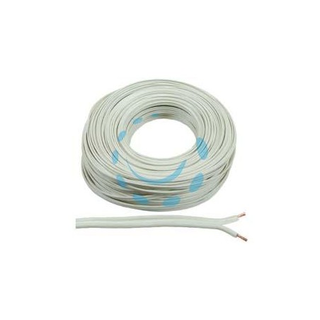 CAVO ELETTRICO BIPOLARE PIATTINA COSTA LARGA BIANCO - 2x mmq.1 colore bianco