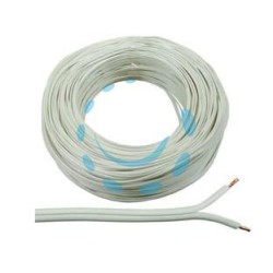 CAVO ELETTRICO BIPOLARE BIANCO H03VVH2-F - 2x mmq.0,75 colore bianco