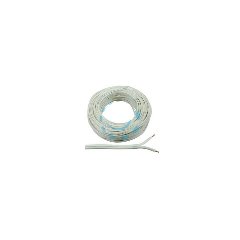 CAVO ELETTRICO BIPOLARE BIANCO H03VVH2-F - 2x mmq.0,75 colore bianco