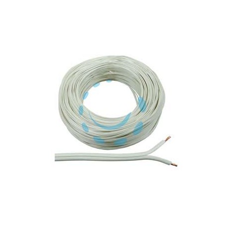 CAVO ELETTRICO BIPOLARE BIANCO H03VVH2-F - 2x mmq.0,75 colore bianco