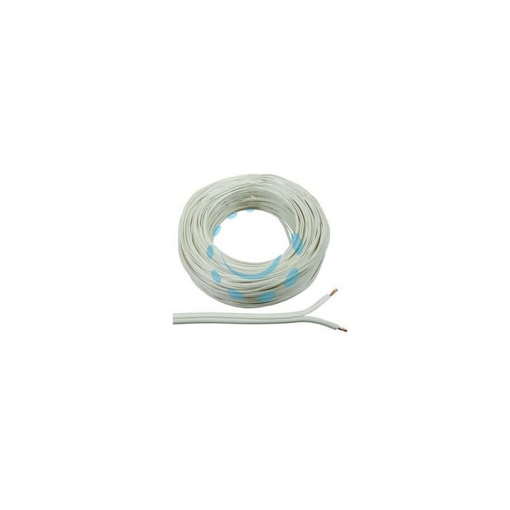 CAVO ELETTRICO BIPOLARE BIANCO H03VVH2-F - 2x mmq.0,75 colore bianco