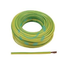 CAVO ELETTRICO UNIPOLARE ANTIFIAMMA GIALLO/VERDE - 1x mmq.1,5 colore giallo/verde