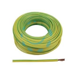 CAVO ELETTRICO UNIPOLARE ANTIFIAMMA GIALLO/VERDE - 1x mmq.1,5 colore giallo/verde