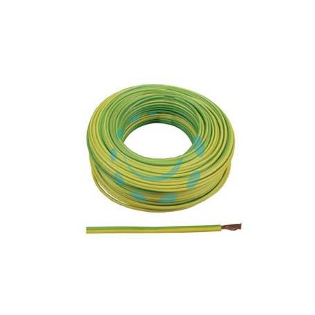 CAVO ELETTRICO UNIPOLARE ANTIFIAMMA GIALLO/VERDE - 1x mmq.1,5 colore giallo/verde