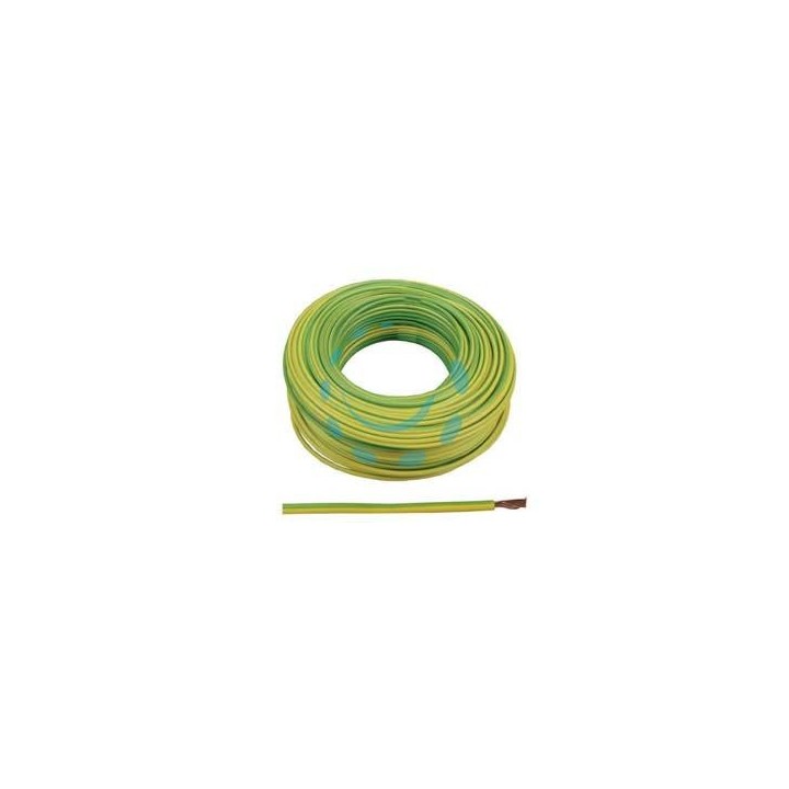 CAVO ELETTRICO UNIPOLARE ANTIFIAMMA GIALLO/VERDE - 1x mmq.1,5 colore giallo/verde