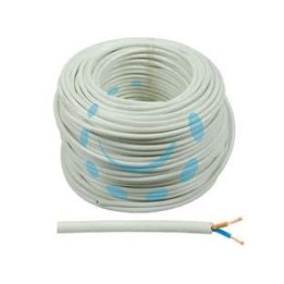 CAVO ELETTRICO BIPOLARE SIMILGOMMA BIANCO H05VV-F - 2x mmq.1 colore bianco 
