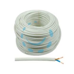 CAVO ELETTRICO BIPOLARE SIMILGOMMA BIANCO H05VV-F - 2x mmq.1,5 colore bianco