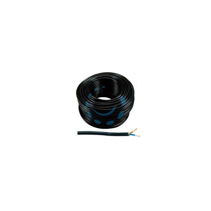 CAVO ELETTRICO BIPOLARE SIMILGOMMA NERO H05VV-F - 2x mmq.1 colore nero