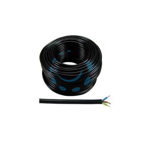 CAVO ELETTRICO MULTIPOLARE SIMILGOMMA NERO H05VV-F - 3x mmq.1,5 colore nero