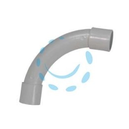 CURVA A 90° PER CANALINA A TUBO - ø mm.20