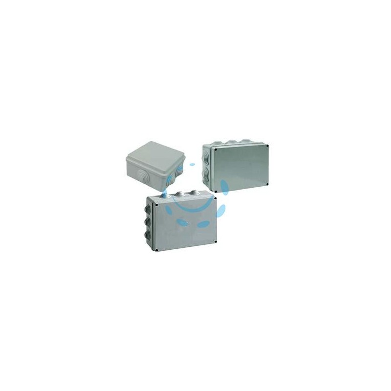 SCATOLA STAGNA CON COPERCHIO E PASSACAVI - mm.150x110x70 10 passacavi (008) IP65