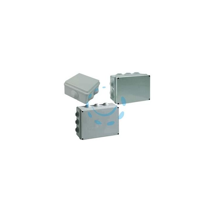 SCATOLA STAGNA CON COPERCHIO E PASSACAVI - mm.150x110x70 10 passacavi (008) IP65