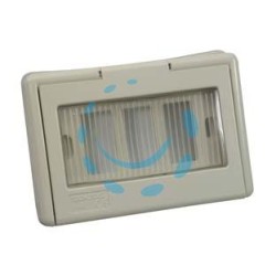 SCATOLA DA INCASSO PORTAFRUTTI 3P PORTELLO A FINESTRA IP44 - mm.122x16x83h. - (1733.B)