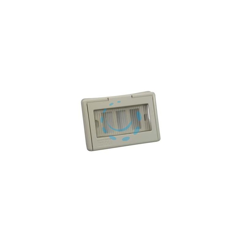 SCATOLA DA INCASSO PORTAFRUTTI 3P PORTELLO A FINESTRA IP44 - mm.122x16x83h. - (1733.B)
