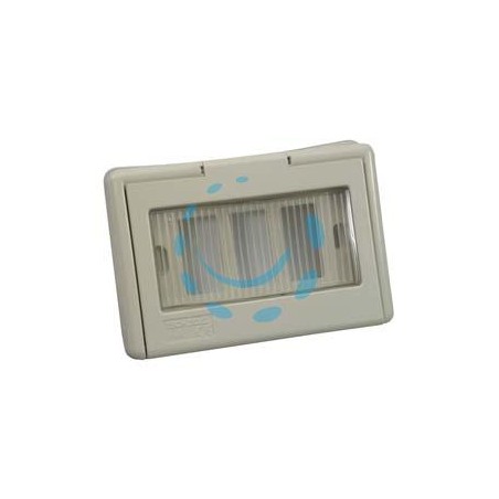 SCATOLA DA INCASSO PORTAFRUTTI 3P PORTELLO A FINESTRA IP44 - mm.122x16x83h. - (1733.B)
