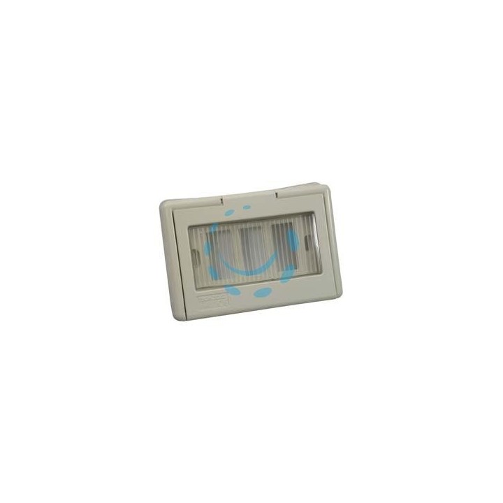 SCATOLA DA INCASSO PORTAFRUTTI 3P PORTELLO A FINESTRA IP44 - mm.122x16x83h. - (1733.B)
