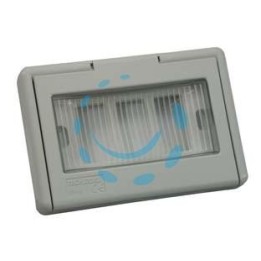 SCATOLA DA INCASSO PORTAFRUTTI 3P PORTELLO A FINESTRA IP44 - mm.122x16x83h. - (1733.G)