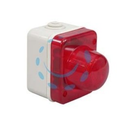 SEGNALATORE STATICO A PARETE ROSSO - mm.64x60x80h. (1580.R)